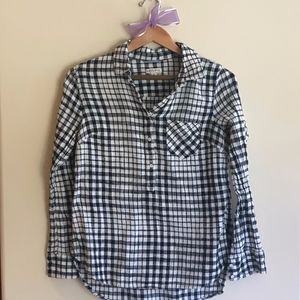 Black and white Flannel top